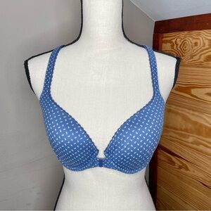Victoria’s Secret Body By Victoria Racerback Demi Bra Blue Paisley 32DD